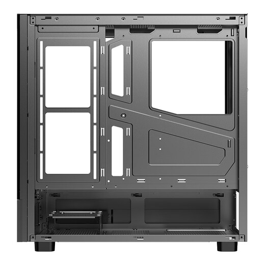 先马（SAMA）惊鸿屏显版 黑色ATX海景房游戏电脑台式机箱 硬件状态显示/270°全景/支持360水冷/9风扇位/Type-C