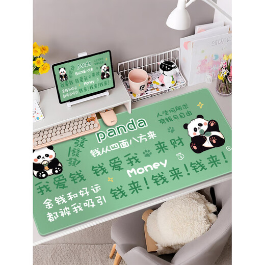 Original creative text mouse pad super large girl computer office home cartoon cute dormitory home custom table pad 14110 persimmon bear 1000x500mm x 2mm