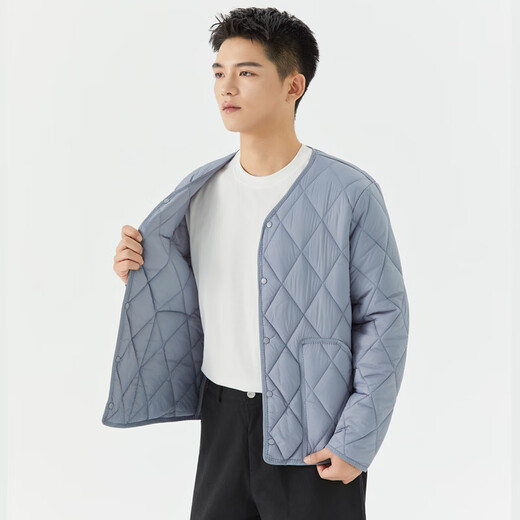 Shirt Xuan Warm Cotton Clothes Men's Lightweight Small Cotton-padded Jacket Bottoming Down Cotton Liner Middle-aged and Elderly Cold-proof Liner Cotton Clothes Winter Black XL 125-135Jin Jin is equal to 0.5 kg