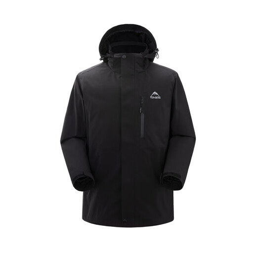 Flying in the Snow 2025 New Three-in-One Goose Down Jacket for Men and Women Couples Outdoor Mountain Waterproof and Windproof Warm Jacket Black|8056 XL/180/96A