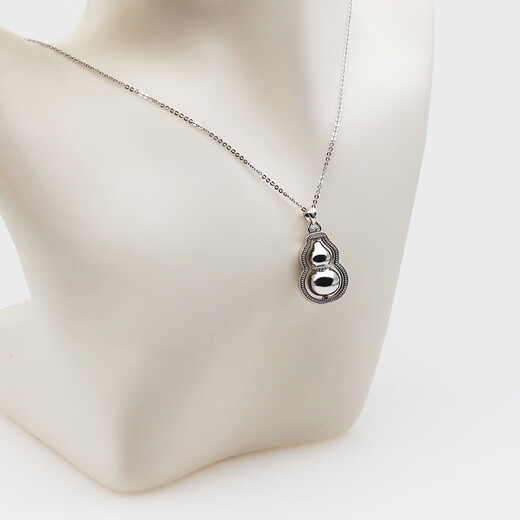 Fengze West platinum gourd pendant for women PT950 fashionable and versatile rotatable gourd pendant for girlfriend and bestie as a gift, about 10 grams (excluding chain) more money will be refunded, less money will be added