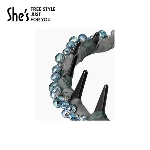 She s Qianzi Yaowo Declaration Flower Language Craft Crystal Hairband with Tooth Fashion Hairpin High Skull Headband Birthday Gift for Women Symphony Blue C0