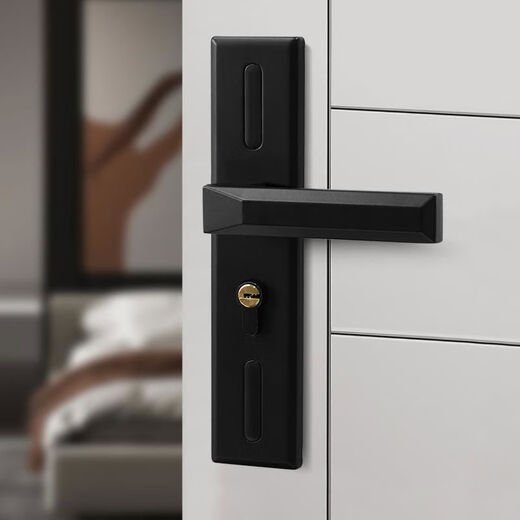 Puerta de dormitorio de Hualeji Localización de la puerta de interior de la puerta universal de madera de la puerta de madera Manija de mango manija de la mano sin modificación A13548 Cobre Carry Body Lock Corés 3 llave 35-50 mm