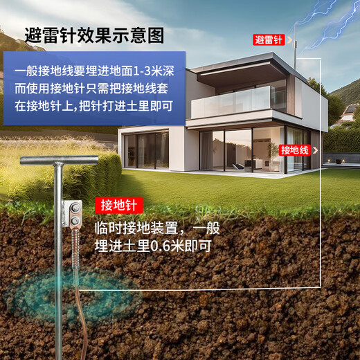 科启 接地针 接地桩避雷针家用接地棒工程防雷接地极地线杆丁字热镀焊板 丁字形16mm*800mm冷镀锌