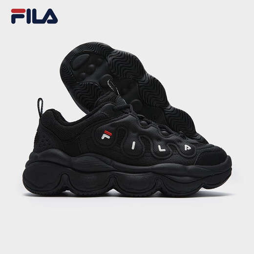 FILA official women's shoes pea plus velvet shoes dad shoes 2025 winter casual thick-soled sports shoes