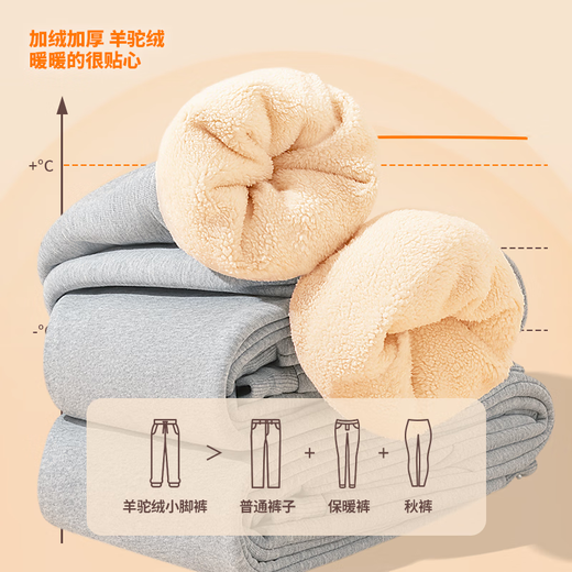 MINISO trousers men's winter velvet warm sports sweatpants heavy drape ribbed trousers gray green L