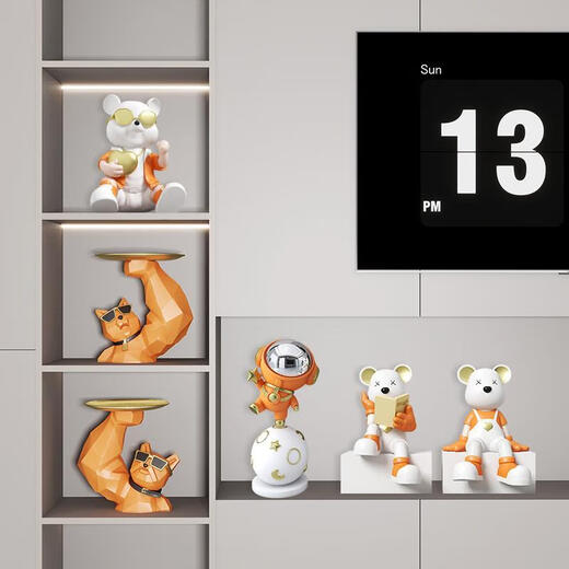 Adornos laterales del gabinete de televisión luz de lujo de lujo moderno nórdico sala de estar dormitorio gabinete lateral de televisión ed3897j set dorado brillante dos gemas amor ciervos