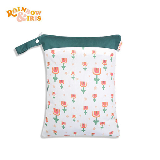 Alice Nordic Print Storage Hanging Bag Baby Diaper Bag Wetbag Dry and Wet Separation Double Layer Waterproof Bag GF22 30*40CM