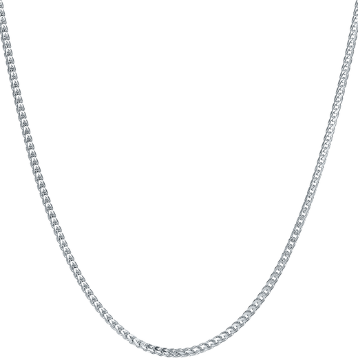 Saturday Fortune Fishbone Chain PT950 White Gold Platinum Necklace Thin Chain Girl Birthday Gift PT057308 About 2.98g 42cm