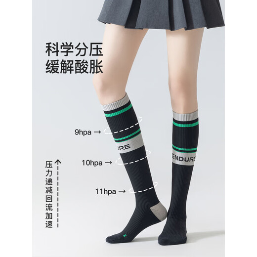 Enjoy itEnjoyit Running Shock Absorbing Compression Socks Women's Outdoor Mountaineering Cycling Calf Socks Terry Shock Absorbing Gray One Size Muscle Energy Pressure Sports Socks