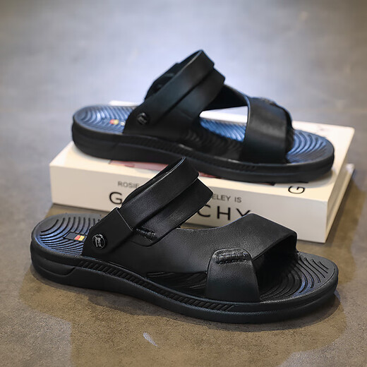 Vietnam Rubber 2025 New Wet Water Sandales pour hommes pour le travail résistant aux usages et anti-glissade et anti-odor à l'œuvre One Shoe et Two Wear 2019 Black 42