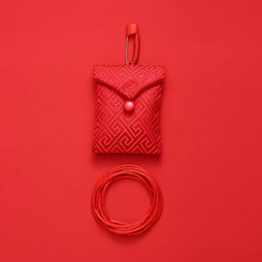 Zhenxi sachet empty blessing bag amulet protective cover brocade bag storage bag red cloth bag storage bag red seam-free button peace blessing bag