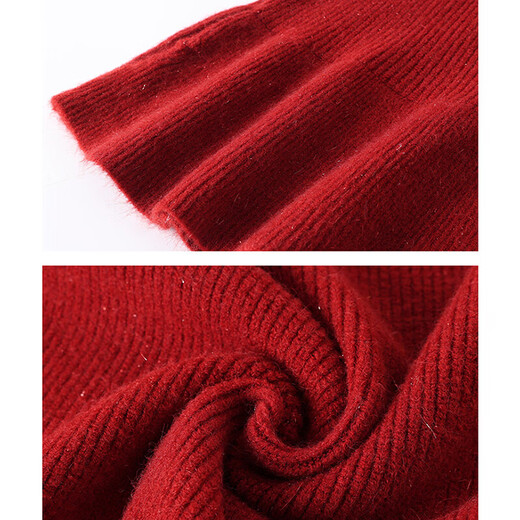Robe de marque haut de gamme de luxe ehangy pour les femmes 2025 Nouvelle mi-haut à demi-manche en tricot, jupe décontractée à la mode APPRICOT Couleur S 80-95jin [Jin est égal à 0,5 kg]