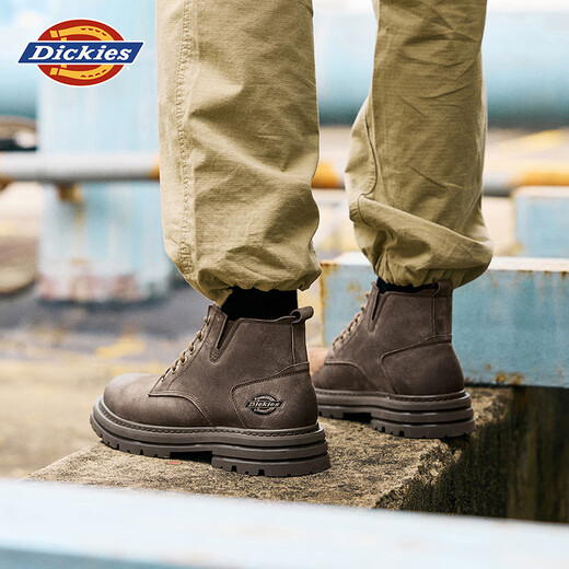 Dickies Martin Boots Herrenstiefel 2025 Herbst- und Winterstiefel Herren hohe Top Retro Trendy Work Stiefel Dicke Sohle Erhöhung Herrenschuhe Maillard Brown 40 [Einen Größe größer, geeignet für Sportschuhe 41]