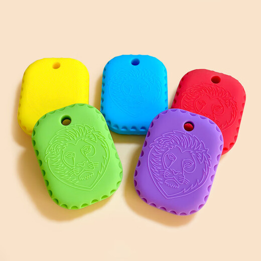 Silicone teether pendant necklace baby soothing chewing molar stick anti-biting hand food grade chewing glue red 1 piece