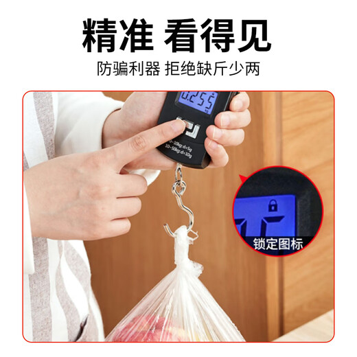 Zhugu portable scale 50KG high-precision portable electronic scale e-commerce express small weighing hook portable scale