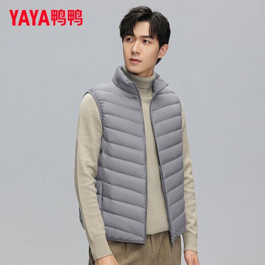 YaYa 2025 New New National Standard Lightweight Down Jacket Men's Warm, Fashionable and Trendy Outerwear Vest Vest K Black XL