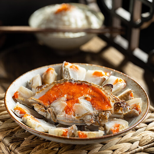 Encounter Fresh Zhoushan Red Paste Choking Crab Seafood Raw Pickled Swimming Crab Drunken Crab Net Content 4-6 Liang/Crab Straight from the Source