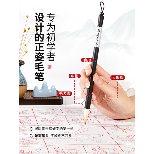 Liupintang brush water writing brush calligraphy water writing cloth set for beginners entry-level calligraphy special primary school calligraphy adult soft pen copybook water writing practice washed cloth fifth treasure of the study room