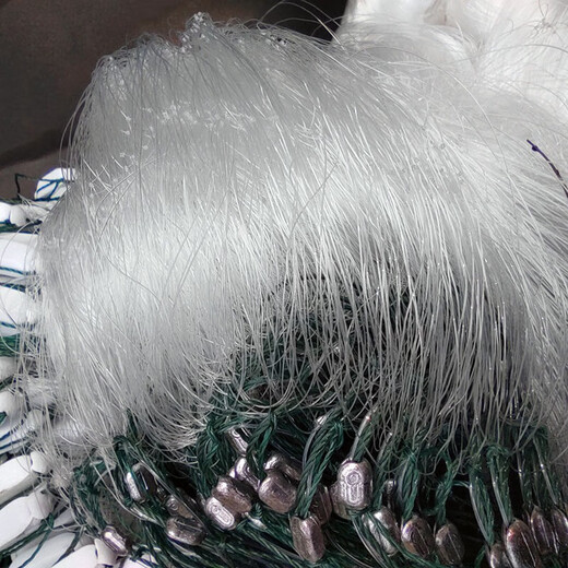 Shushe three-layer sinking net floating net thickened wire weighted 7-finger 8-finger large fish net reservoir net hanging net handmade fishing net wire other Specifications consultation