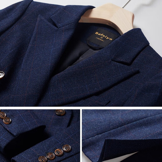 Davia High-End Suit Suit Women's Fashion Slim Suit Jacket Women's Professional Slim Business Formal Wear Navy Suit + Wide Leg Pants Thick XL (115-125 Jin Jin equals 0.5 kg)