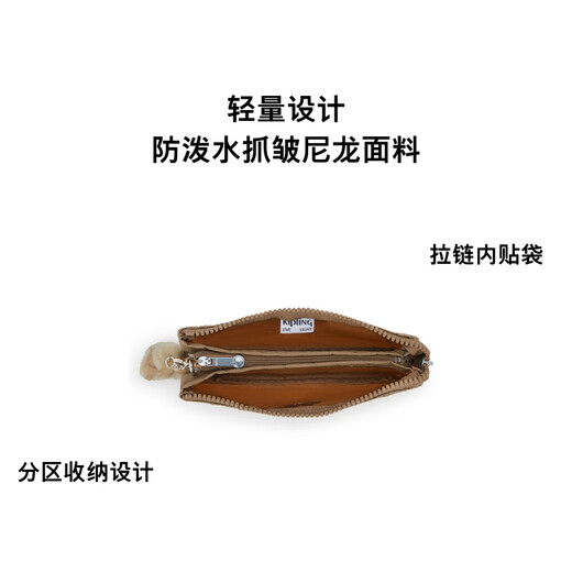 Keplin Women's 2025 Autumn and Winter New Lightweight Canvas Bag Fashion Small Card Holder Clutch | CREATIVITY L L-Light Tan