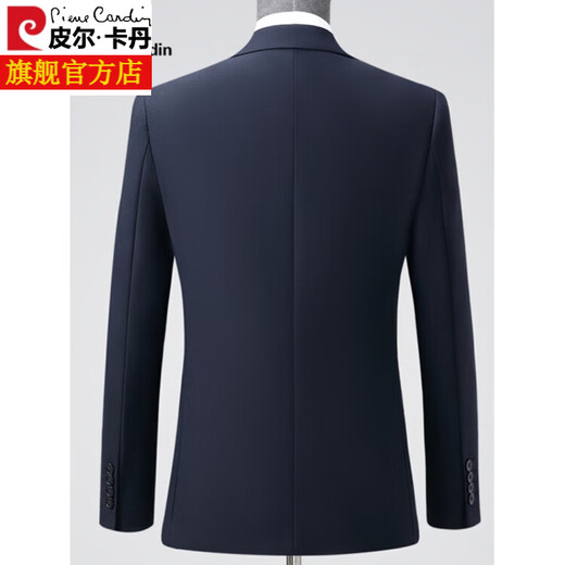 Pierre Cardin high-end 100% pure wool suit men's no-iron middle-aged business top ten international brand suit two-piece suit black (9901) S 165/46 size