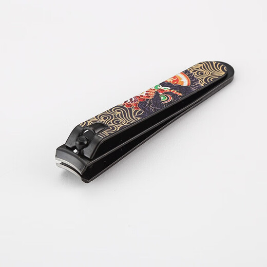 National style lion awakening nail scissors with beveled mouth and flat mouth for household manicure nail clippers manicure tools lion awakening nail clippers large size 1 piece black