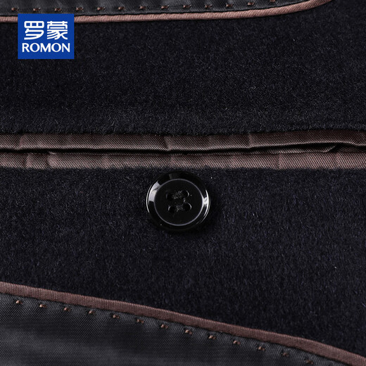 ROMON Cashmere Executive Jacket Men's Woolen Coat Men's Young and Middle-aged Autumn and Winter Business Casual Warm Jacket Men