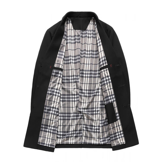 BOSS spring and autumn men's windbreaker 2025 new high-end mid-length casual suit jacket men's non-iron gray 3XL 190