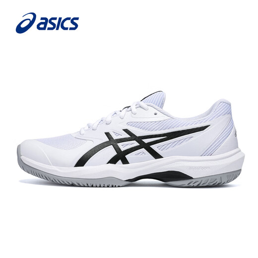 ASICS Men's Tennis Shoes Spring Cushioning Wear-Resistant Breathable Professional Sports Shoes Men's Light Training Shoes GAME FF White/Black 43.5