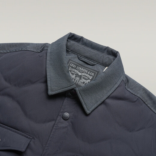 Levi's 25th Autumn and Winter New Men's American Lapel Lightweight, Comfortable, Simple Casual Down Jacket Blue L