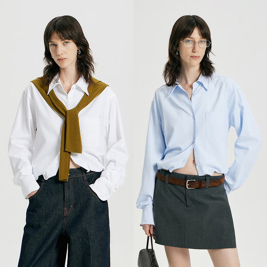 THORNSAURA Thornlight THORNSAURA P**DA versatile plasticity short long-sleeved shirt classic white S