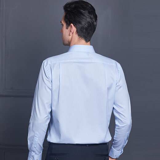 CEO Yageol-Shirt Herren-Langsalzstreifen, blau, eisenfreies Geschäft im mittleren und jungen Zentimeter Hemd Lose Casual Herren-Hemd TLVP14380 37/165 [100-110jin [Jin gleich 0,5 kg]]
