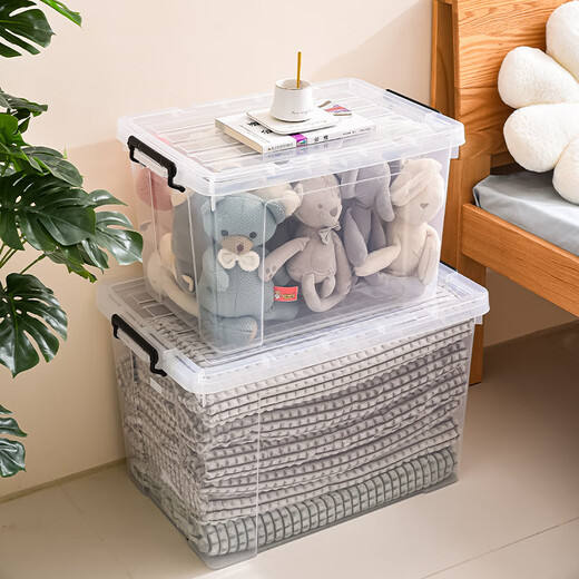 Zhangshi Yijia transparent storage box plastic organizer storage storage box turnover box 80 type 65*45*30cm
