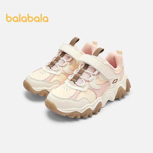 巴拉巴拉童鞋儿童运动鞋女童鞋2025新秋冬鞋子厚底老爹鞋撞色208425140204