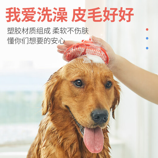 Pet dog bathing brush, puppy Bichon bathing comb, massage brush, cat bathing artifact, random color, 1 pack, exclusive for new customers