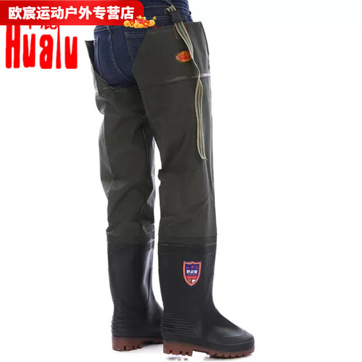 Baichao shop fishing trousers, waders with straps, farm boots for fielding and transplanting, fishing shoes, thick-soled waders 44 (27)