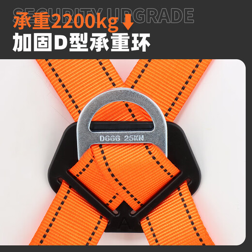 Luokeyan five-point safety belt, high-altitude working safety rope, full-body anti-fall national standard, double small hook 1.8m buffer bag, Beijing warehouse flash delivery