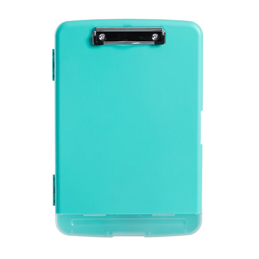 
Waterproof file box a4 writing board with pen slot multifunctional paper storage file box plastic writing board clip Fresh blue (11932) solid blue 008