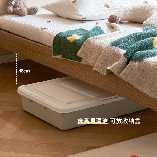 Genji Muyu solid wood children's bed soft package bed teen small bed princess bed 1.5*2m (milky white soft package) + mattress J117