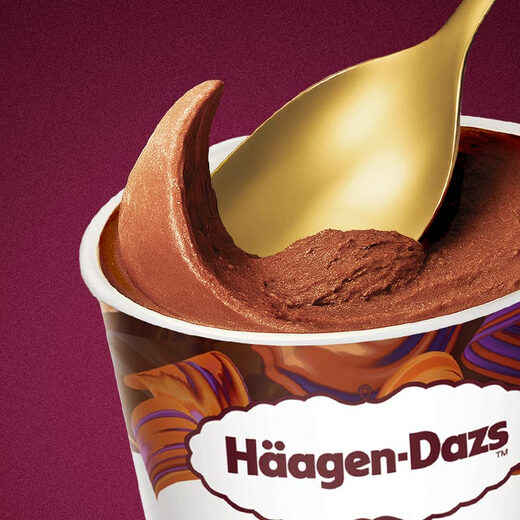 Haagen-Dazs Belgian chocolate flavored vat ice cream 473ml family size