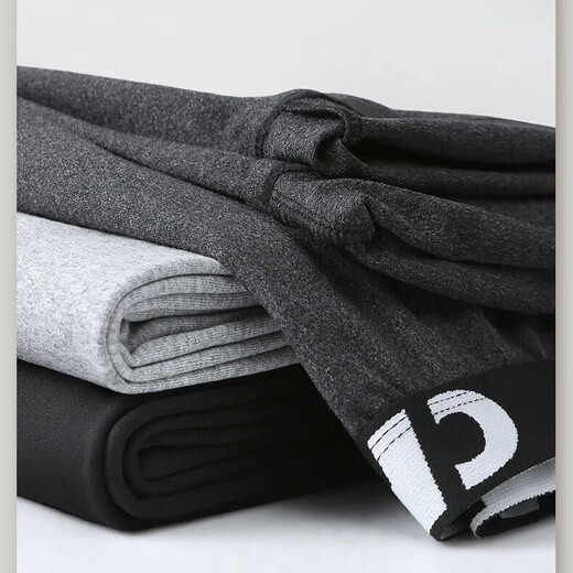 Autumn pants men's German velvet light thermal pants thickened and velvet winter high elastic tight leggings men's inner threading trousers plus velvet #国ochao two-pack black + dark gray 3XL 155-185Jin Jin is equal to 0.5 kg