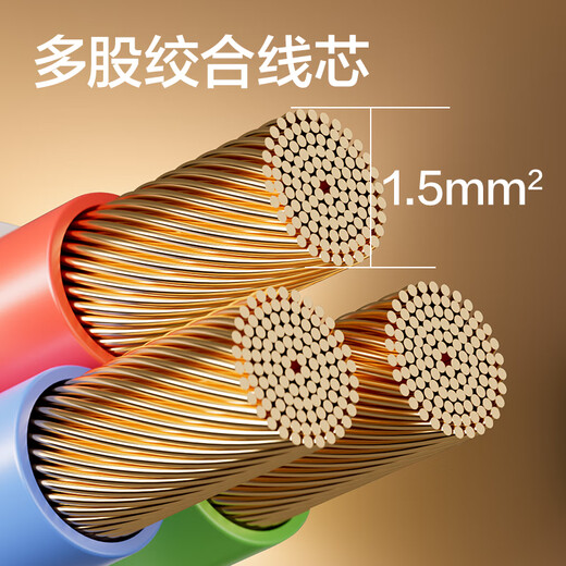 Deli 16A high power socket 4kw air conditioning socket/socket strip/strip strip/socket strip/wiring strip 3 positions master control switch 1.8 meters (with 16A converter) LX224S