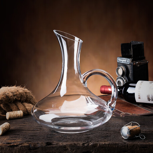 Flower Language Four Seasons Crystal Rotating Decanter Home High-end Creative Ornament Tumbler Wine Quick Wine Divider Red Wine Rack Silver Gyro Rotating Decanter 1.5L