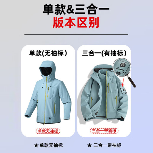 ROMON jacket jacket for men and women, outdoor casual windproof and waterproof travel suit for men and women, black L