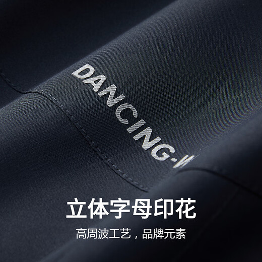 Dances with Wolves Silver Fox Velvet & Level 4 Waterproof Outdoor Wind Hooded Jacket Plus Velvet Warm Men's Jacket 101 Navy L