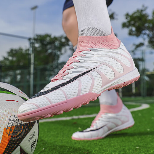 Fußballschuhe für Jungen und Mädchen Training Wettbewerb Schuhe Pink gebrochene Nägel-Zhuo 698 35