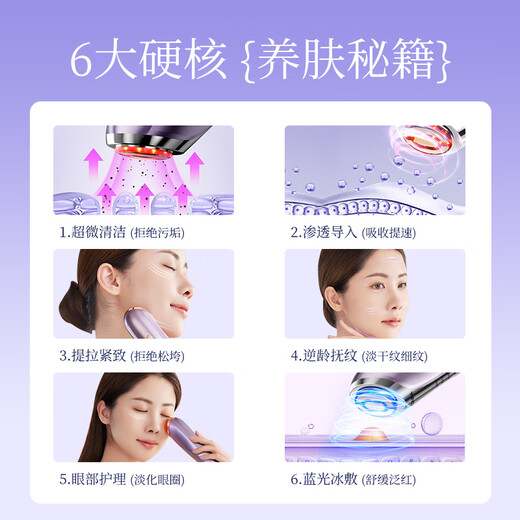 KONKA beauty instrument home massager for lifting and firming the face, water light introduction instrument for cleansing and rejuvenating the skin, practical birthday gift for girlfriends, girls, wives and mothers, high-end