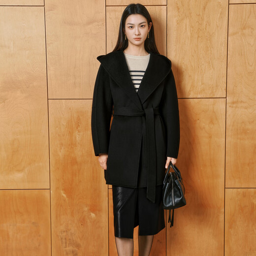 Eifini Jiang Xin endorses classic evergreen Eifini all-wool navy blue basic striped sweater 25 winter new style off-white S 80-105Jin Jin is equal to 0.5 kg